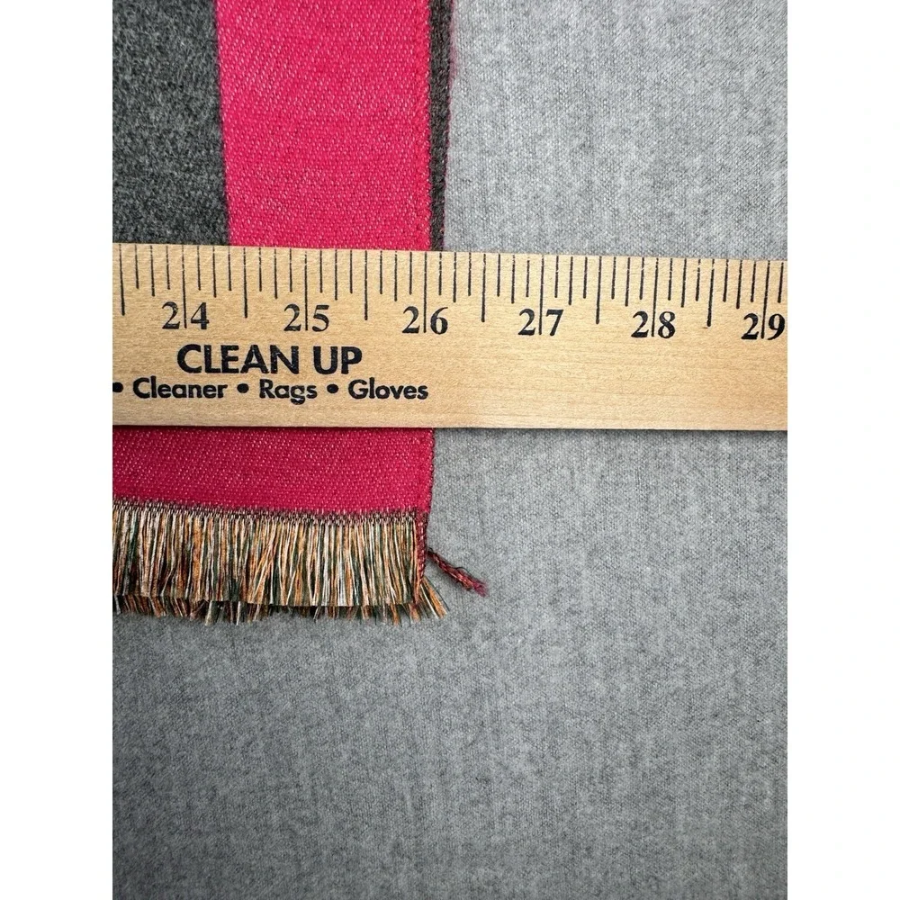 Scottie Dog Scarf Pink Gray Fringe Wrap Shawl‎ Womens Soft Cozy NWT 75